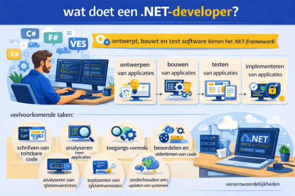 Alles over het beroep .NET-developer Wat doet een .NET-developer